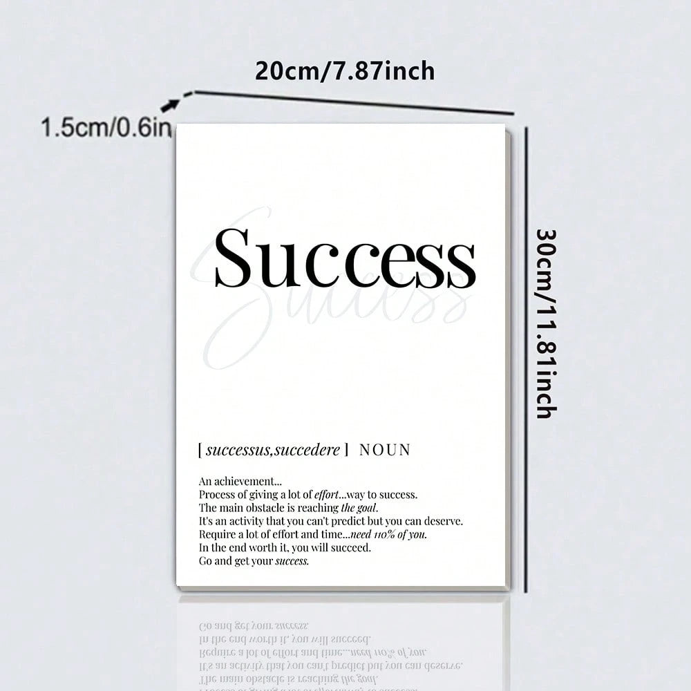 1Pc Motivational Letter Print "Success" Wall Art without Frame, Perfect for Living Room or Study Room Decoration, Canvas, Poster Gifts Birthday Graduation