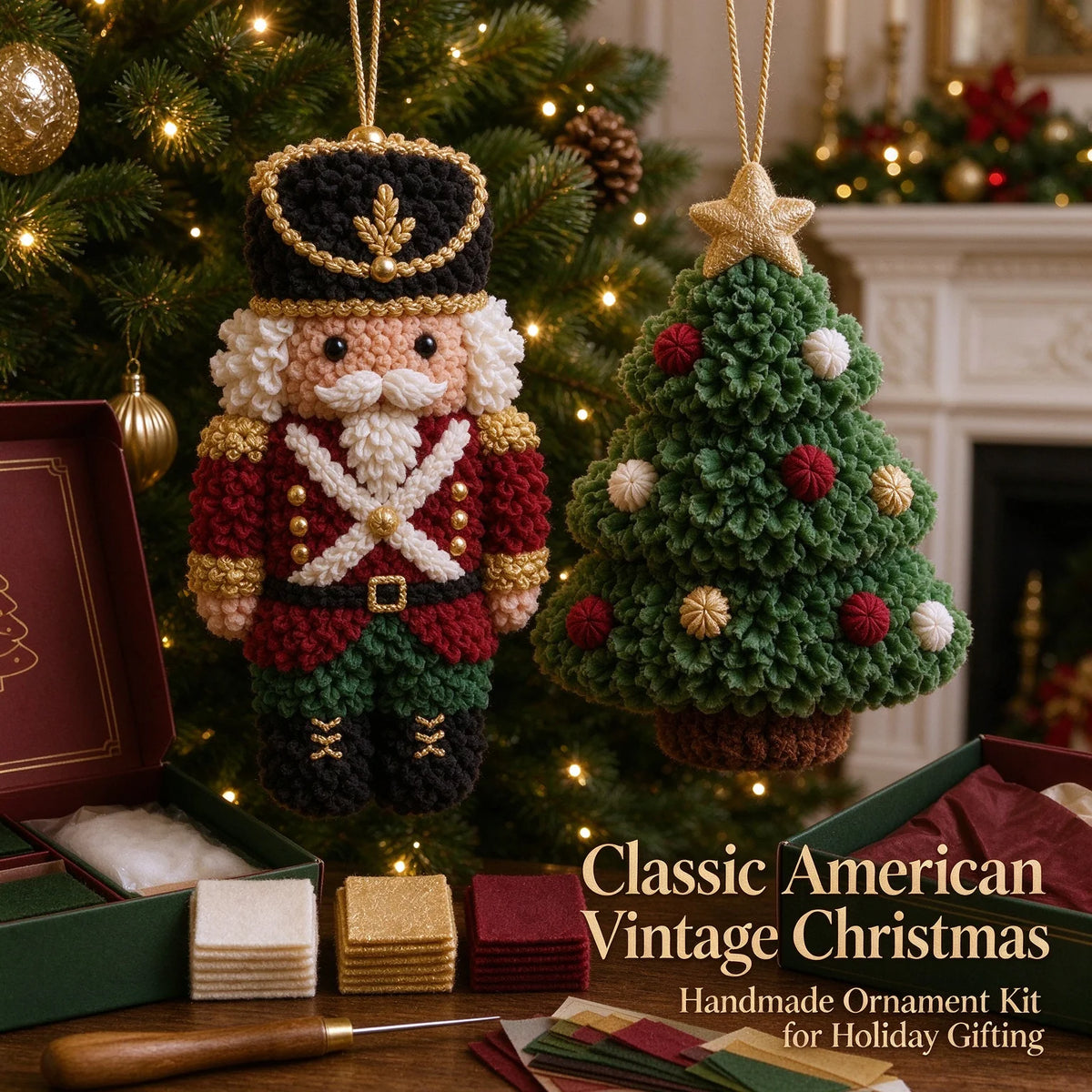 New 3D Fabric Poke Christmas Ornament Kit for Christmas Trees and Soldiers, holiday gifts, home decor ornaments, and pendants