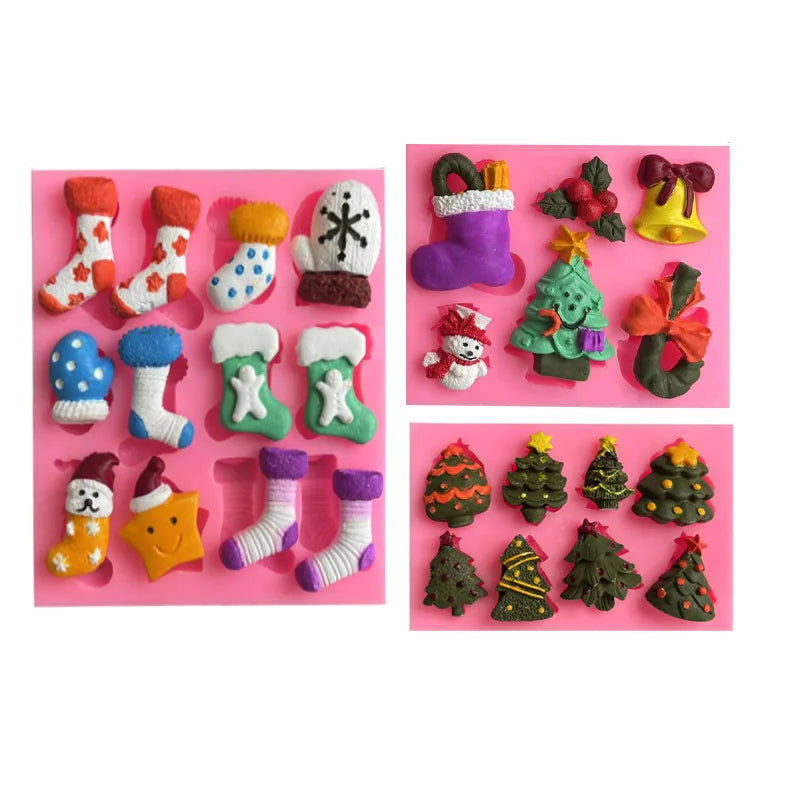 Christmas Colltion Kitchen Ware Dahlia Cooking Tools Chocolate Of Cake Decorating Silicone Mold Baking Fondant Candy Sugar