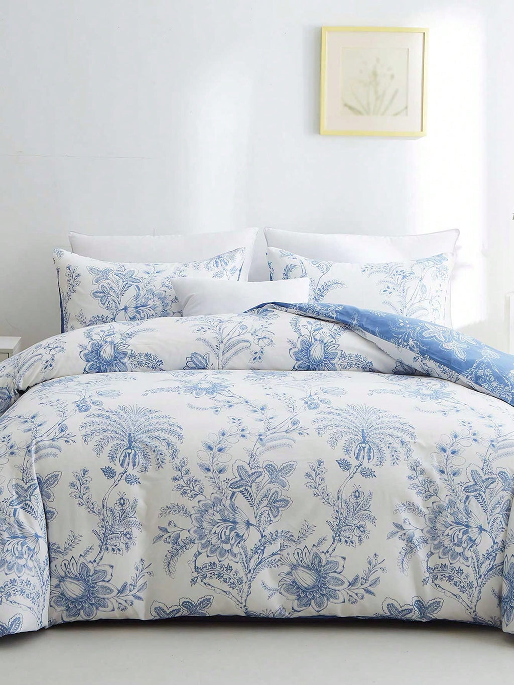 3Pcs Floral Pattern Duvet Cover Set, Bedding, Super Soft & Skin-Friendly Duvet Cover, Washed, Floral Print Duvet Cover Set, Includes Pillow Case, Excludes Comforter, Suitable for Single Bed, Double Bed, King Size Bed, Queen Size Bed, All Seasons, Home Decor, Bedding Gift Set, Machine Washable