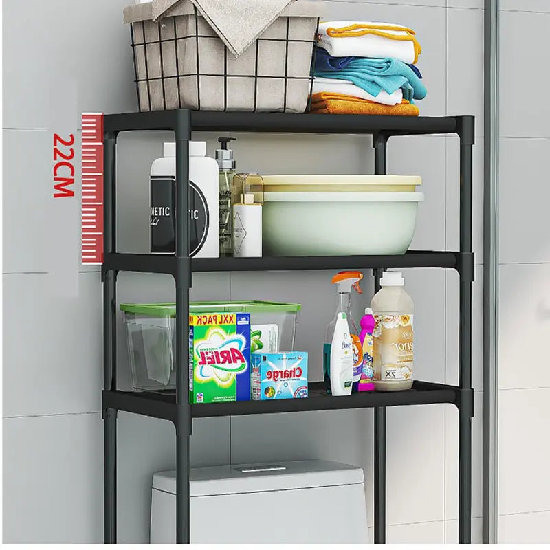 Garvee 3-Tier Freestanding Over-The-Toilet Storage Shelf, No-Drilling Bathroom Organizer for Bathroom, Laundry, Room Storage