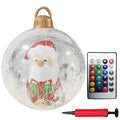 60cm PVC Giant Christmas Inflatable Ball 24 Inch Light Up Inflatable Christmas Ball Outdoor Xmas Tree Decorated Balls Ornaments