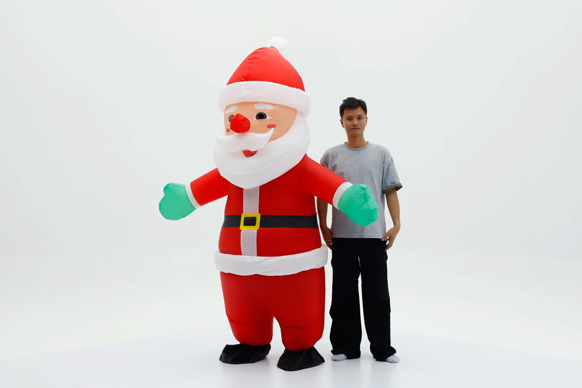 Christmas Funny Inflatable Costumes Gingerbread Man Santa Claus Elf Snowman Tree Penguin Adult  Halloween Carnival Party