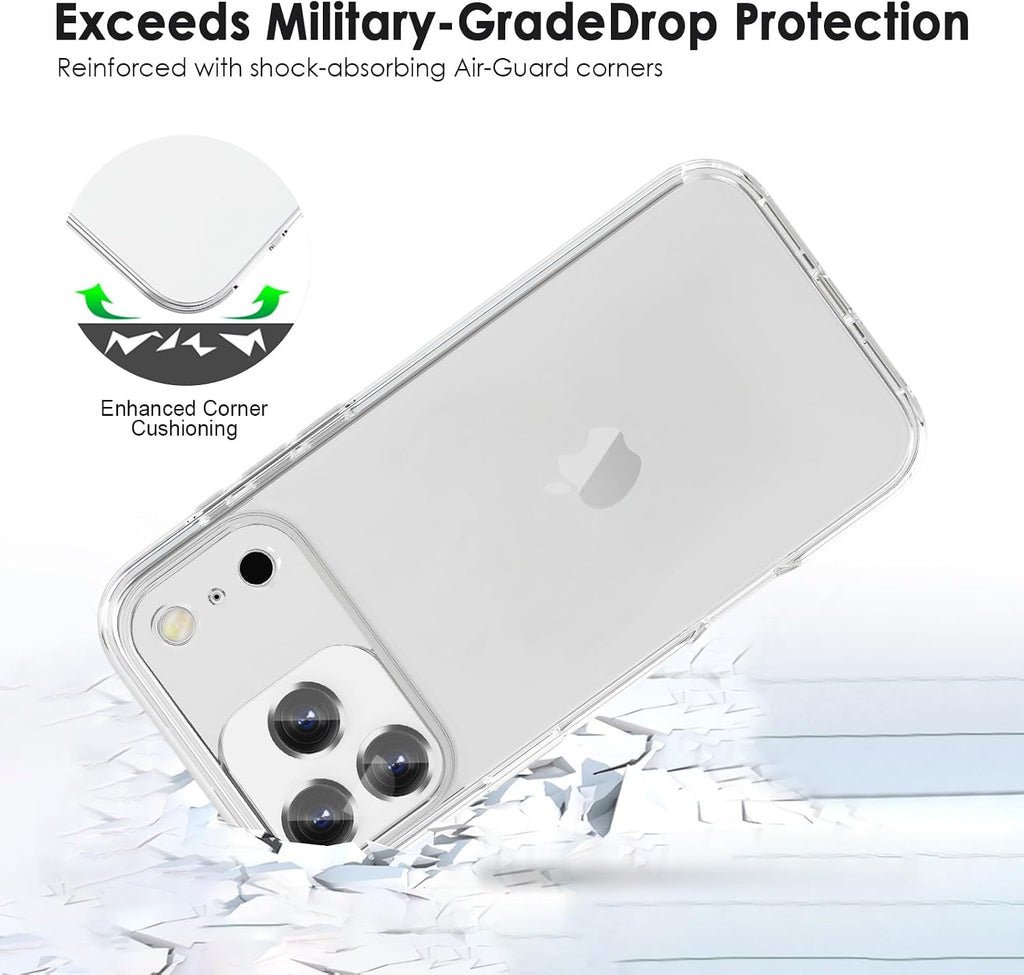 Phone Case Compatible with Iphone 17 Pro Max & Iphone 18 Pro Max, Clear Case Shockproof Protective Bumper Slim Cover for 6.9 Inch