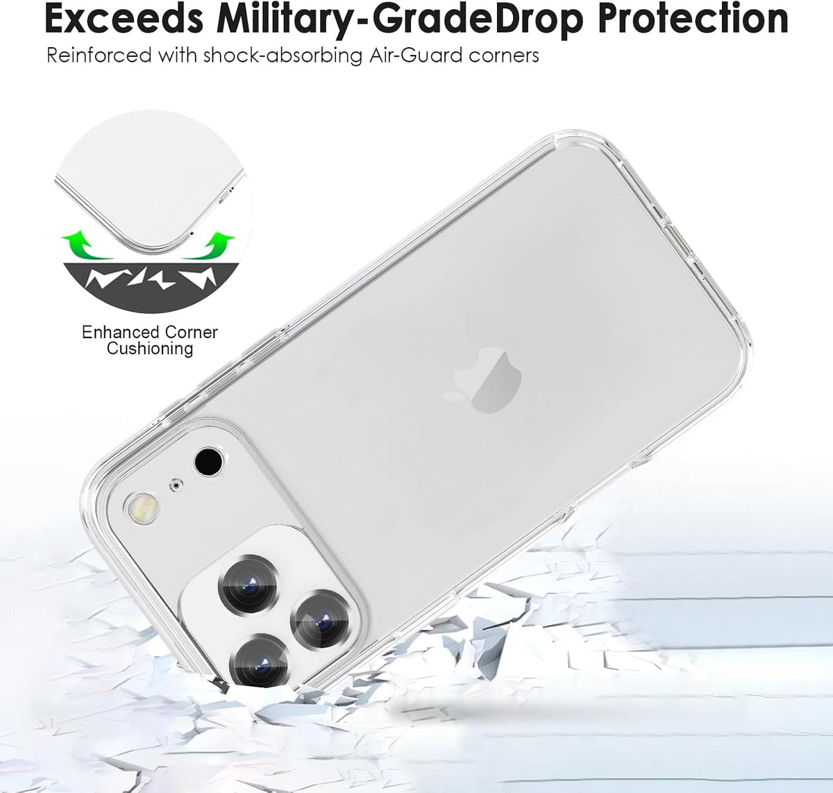Phone Case Compatible with Iphone 17 Pro Max & Iphone 18 Pro Max, Clear Case Shockproof Protective Bumper Slim Cover for 6.9 Inch