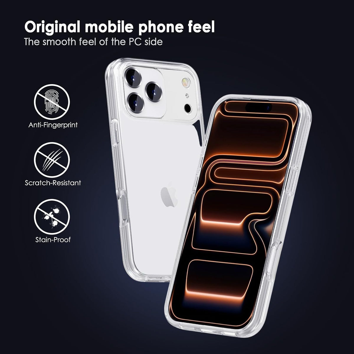 Phone Case Compatible with Iphone 17 Pro Max & Iphone 18 Pro Max, Clear Case Shockproof Protective Bumper Slim Cover for 6.9 Inch