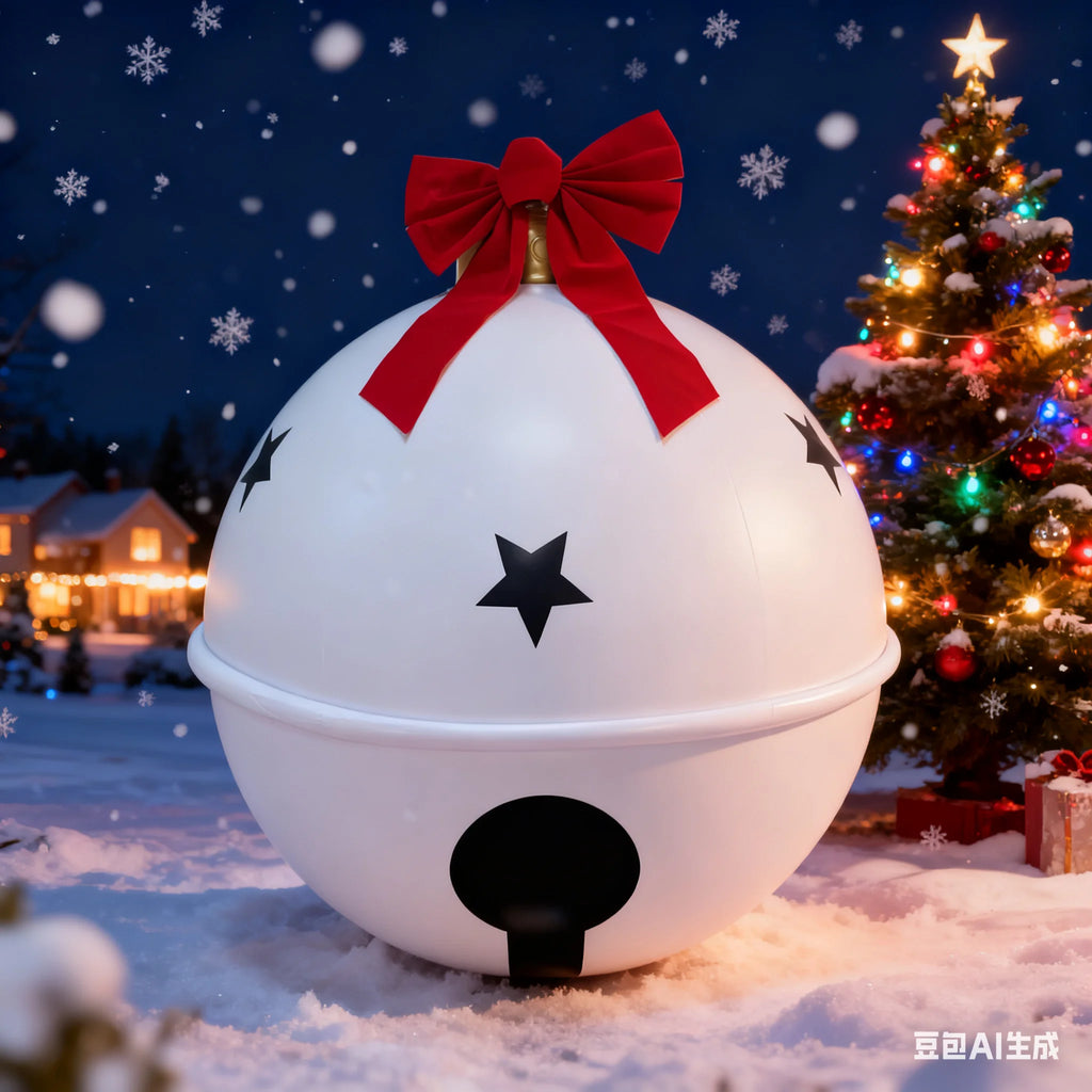 23.5inch Giant Christmas Inflatable Bell Balls, Large Bell Balls, Joyful Christmas Decorations, Christmas Balloons, Outdoor Decorations, Suitable for Garden, Yard, Patio, and Holiday Decorations