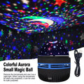 USB Galaxy Projector Aurora RGB 5V Night Lights Auto Rotating Sound Activated DMX Remote Control Home Theater Room Decorations