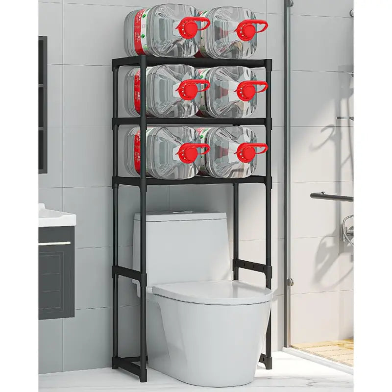 Garvee 3-Tier Freestanding Over-The-Toilet Storage Shelf, No-Drilling Bathroom Organizer for Bathroom, Laundry, Room Storage