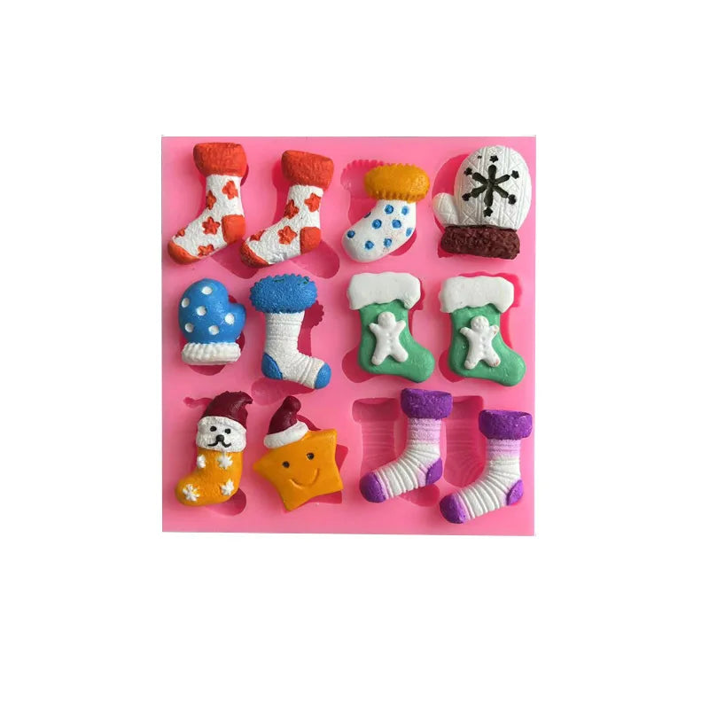 Christmas Colltion Kitchen Ware Dahlia Cooking Tools Chocolate Of Cake Decorating Silicone Mold Baking Fondant Candy Sugar