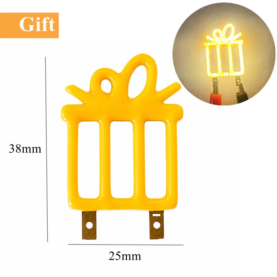 Christmas Decoration LED Neon Sign Light Deer Head LED Lamp Christmas Hat Elk Tree Snowflake Decor Room Wall Shop Window Hang