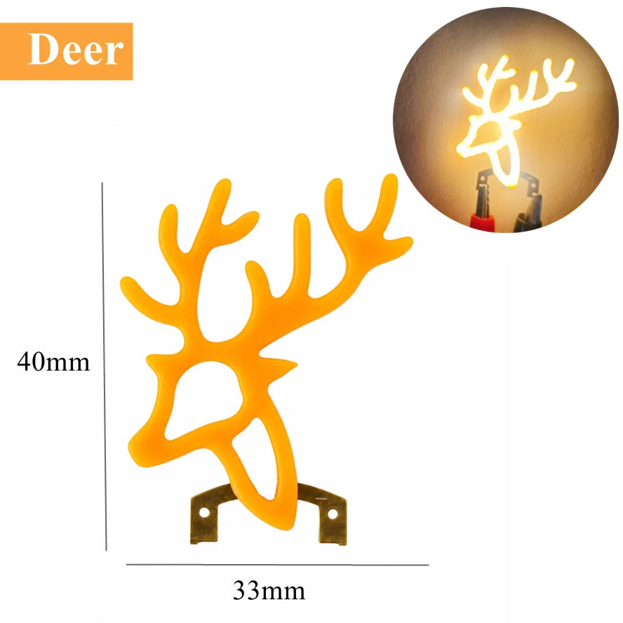 Christmas Decoration LED Neon Sign Light Deer Head LED Lamp Christmas Hat Elk Tree Snowflake Decor Room Wall Shop Window Hang