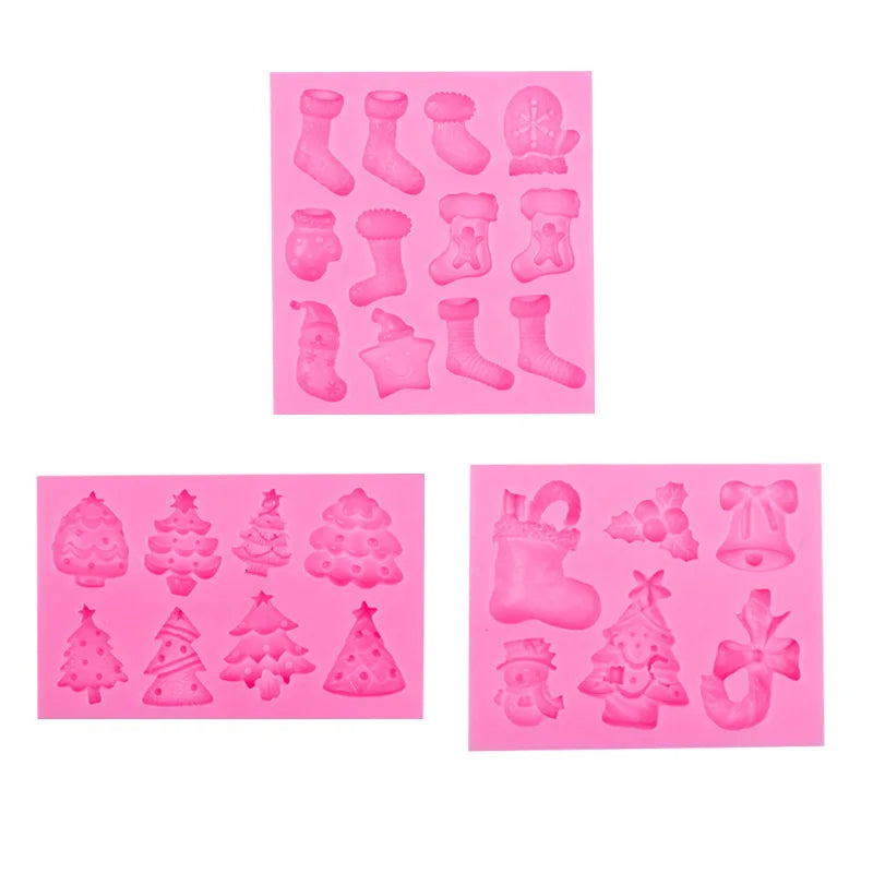 Christmas Colltion Kitchen Ware Dahlia Cooking Tools Chocolate Of Cake Decorating Silicone Mold Baking Fondant Candy Sugar