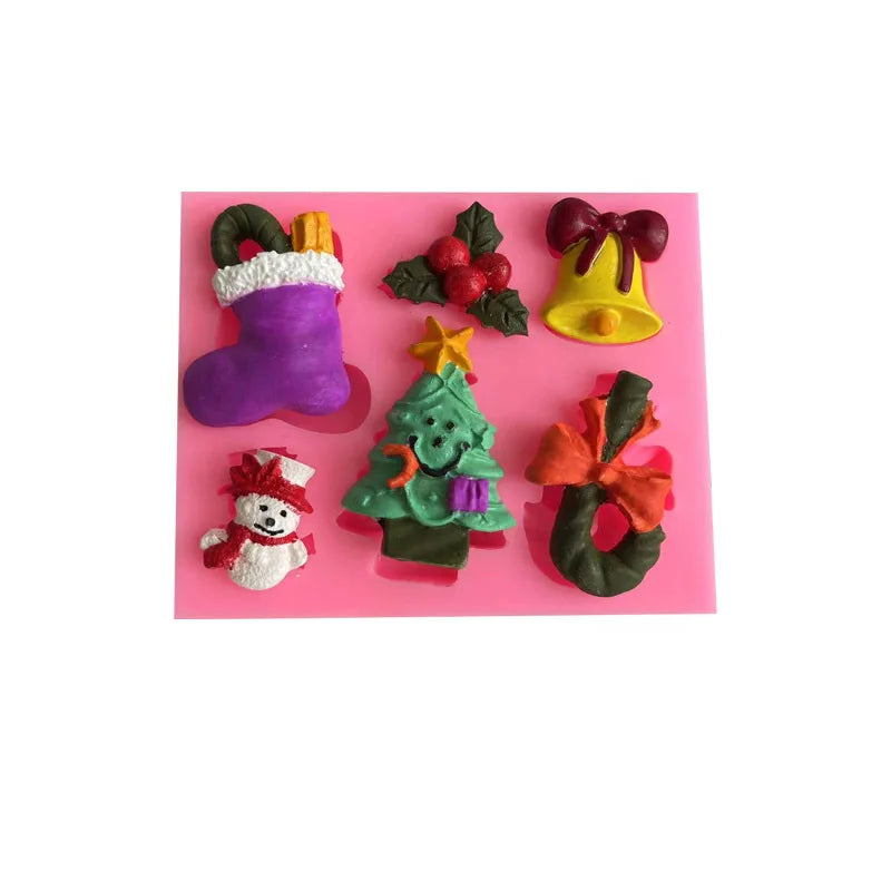 Christmas Colltion Kitchen Ware Dahlia Cooking Tools Chocolate Of Cake Decorating Silicone Mold Baking Fondant Candy Sugar