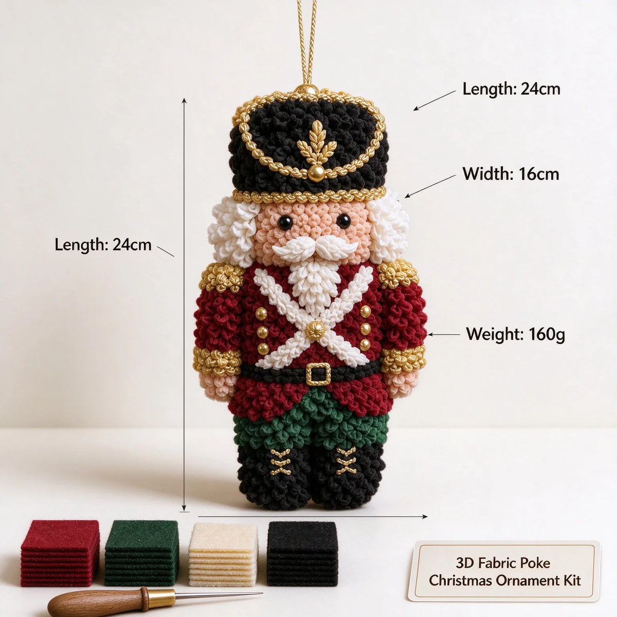 New 3D Fabric Poke Christmas Ornament Kit for Christmas Trees and Soldiers, holiday gifts, home decor ornaments, and pendants