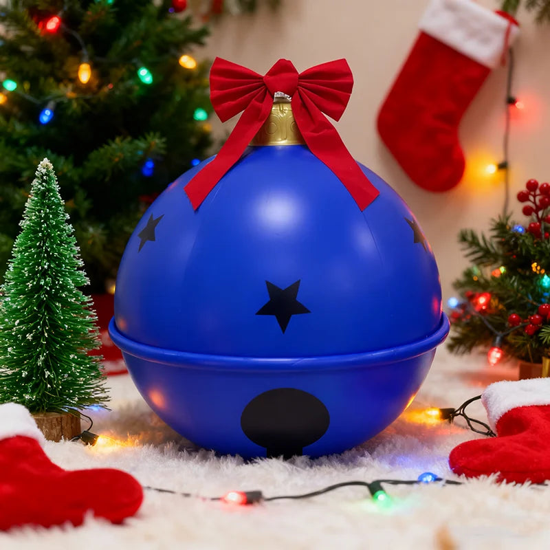 23.5inch Giant Christmas Inflatable Bell Balls, Large Bell Balls, Joyful Christmas Decorations, Christmas Balloons, Outdoor Decorations, Suitable for Garden, Yard, Patio, and Holiday Decorations