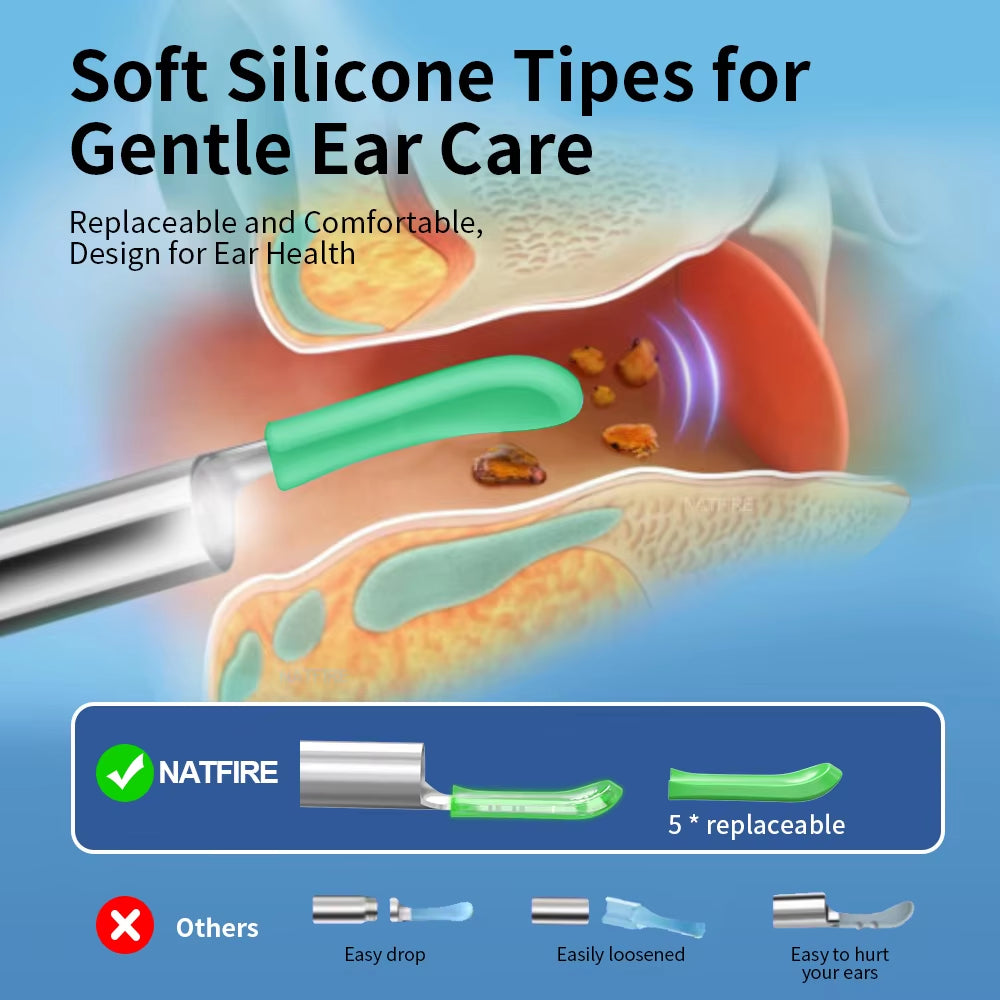 Dropshipping Ear Cleaner with Camera Wireless Ear Sticks Otoscope USB C Charging Endoscope Wax Removal Tool Earpick Mini Camera