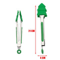 New Christmas Silicone Food Tong Gingerbread Man Snowman Xmas Tree Pattern Cooking Clip Steak Bread Clamp Kitchen BBQ Salad Tool
