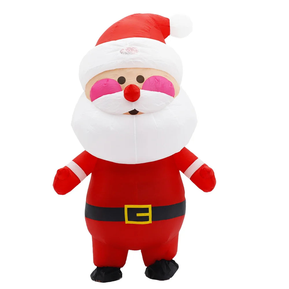 Christmas Funny Inflatable Costumes Gingerbread Man Santa Claus Elf Snowman Tree Penguin Adult  Halloween Carnival Party