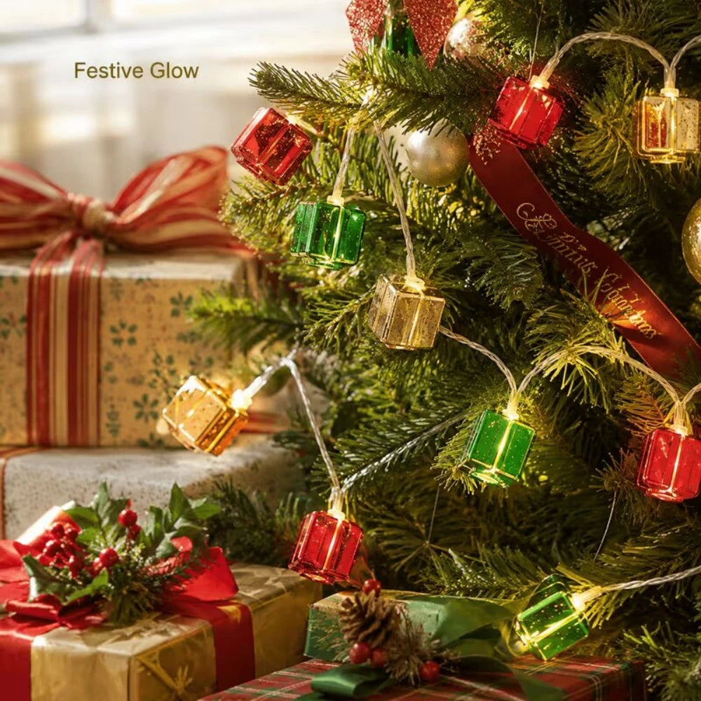 Christmas Decorative String Lights 1.5M 10LED Warm White 2AA Battery Operated LED Lights Merry Christmas Holiday Decor