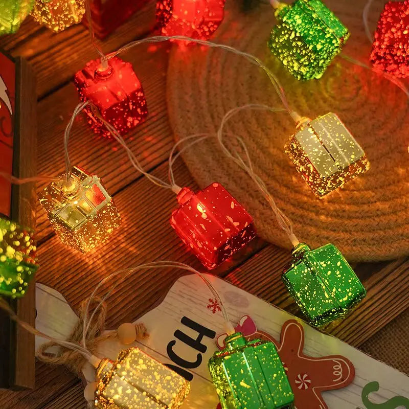 Christmas Decorative String Lights 1.5M 10LED Warm White 2AA Battery Operated LED Lights Merry Christmas Holiday Decor