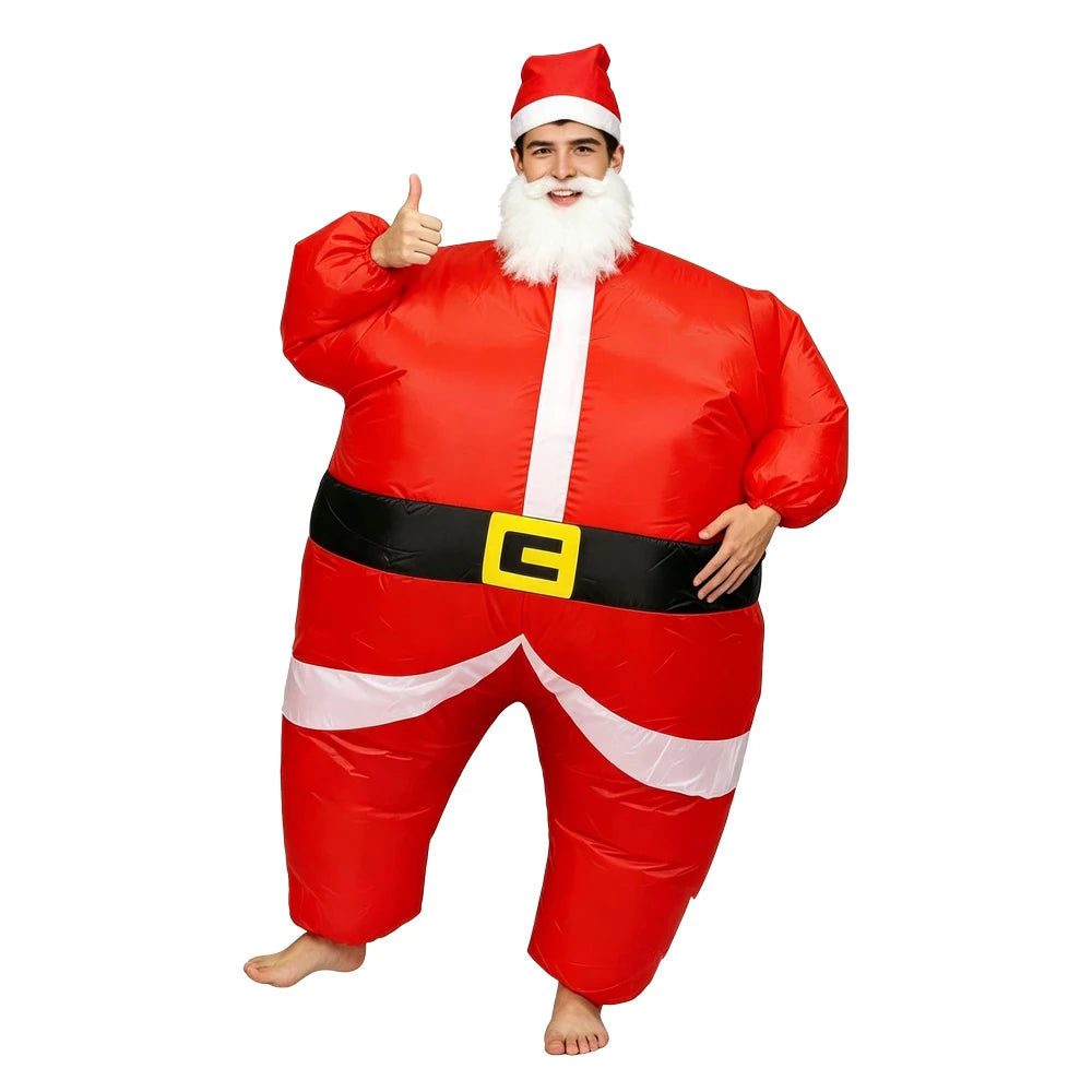 Christmas Funny Inflatable Costumes Gingerbread Man Santa Claus Elf Snowman Tree Penguin Adult  Halloween Carnival Party
