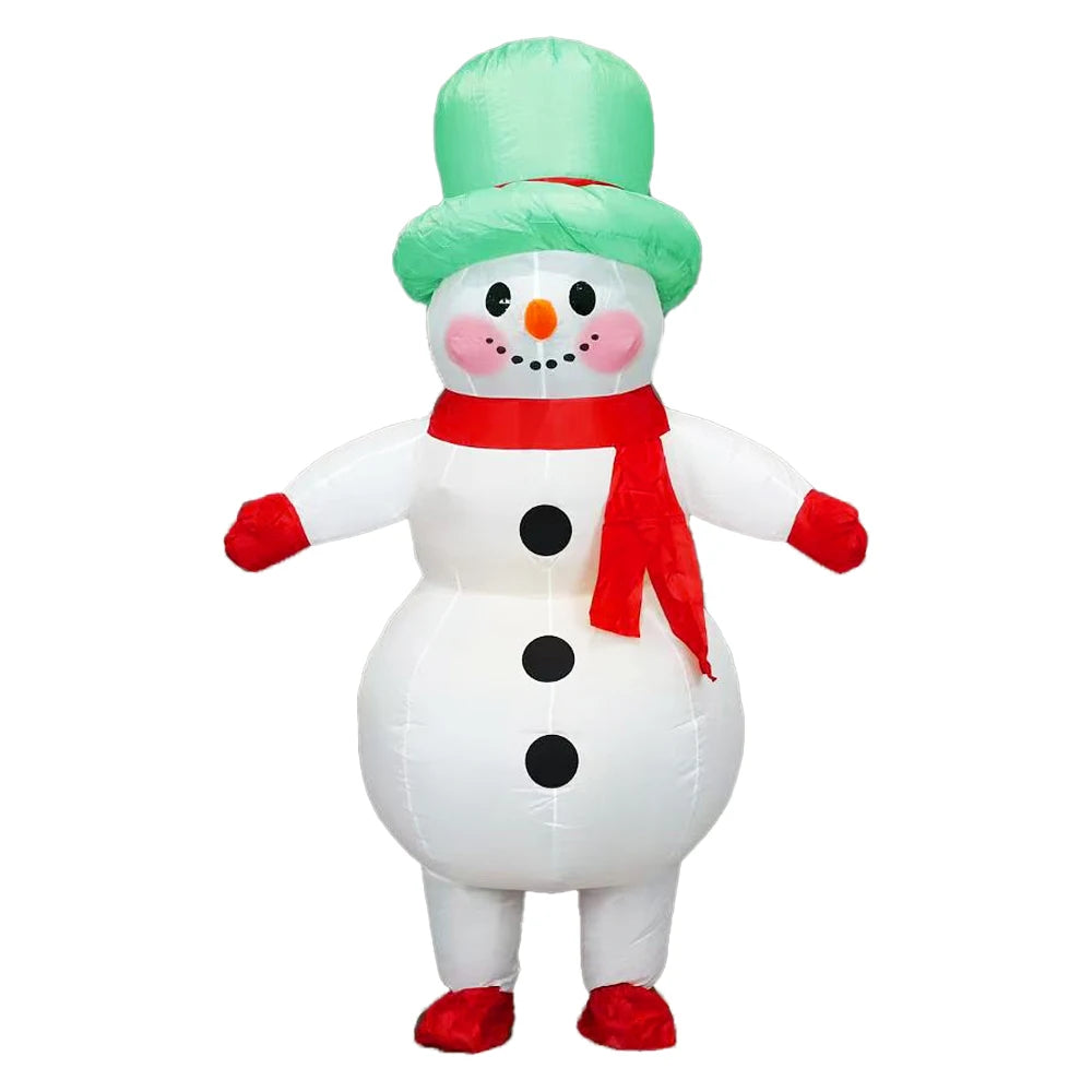 Christmas Funny Inflatable Costumes Gingerbread Man Santa Claus Elf Snowman Tree Penguin Adult  Halloween Carnival Party