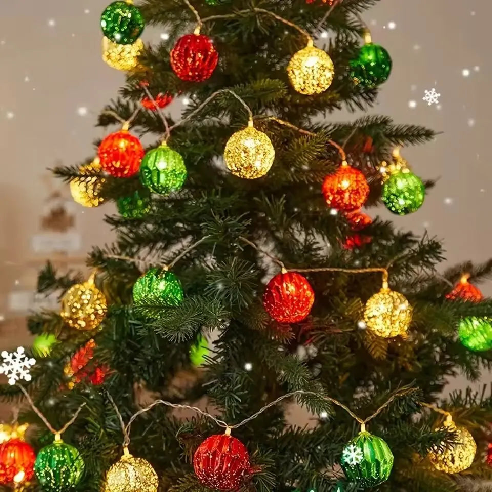 Christmas Decorative String Lights 1.5M 10LED Warm White 2AA Battery Operated LED Lights Merry Christmas Holiday Decor