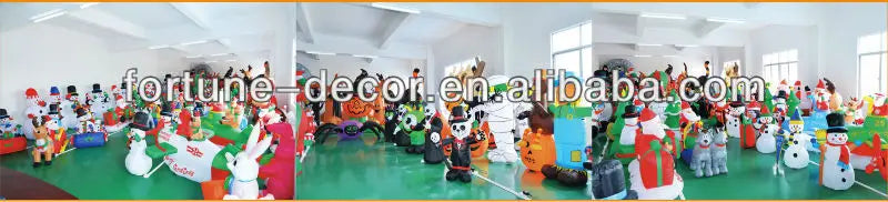 180cm Inflatable Reindeer Pull Sled with Penguin on Gift Bags and Santa Claus for Festive Christmas Decoration