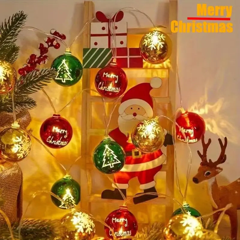 Christmas Decorative String Lights 1.5M 10LED Warm White 2AA Battery Operated LED Lights Merry Christmas Holiday Decor