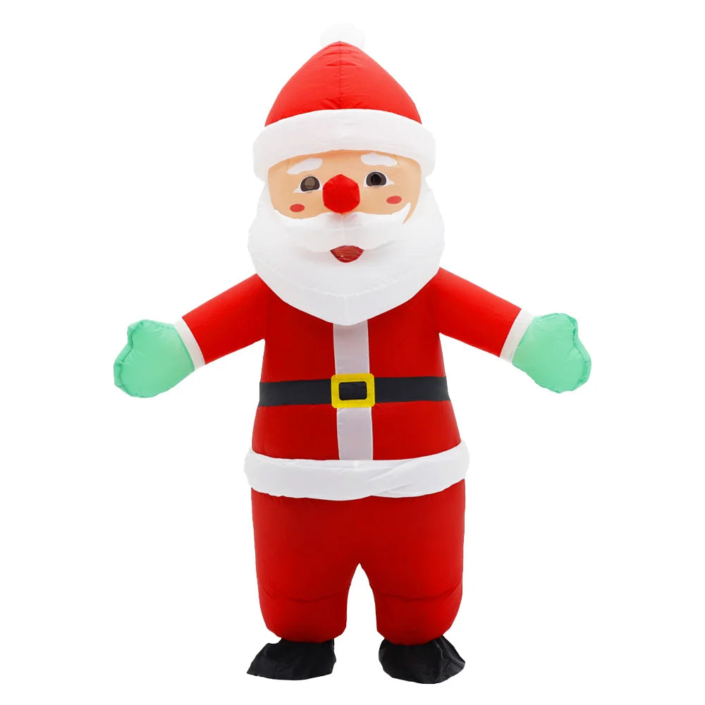 Christmas Funny Inflatable Costumes Gingerbread Man Santa Claus Elf Snowman Tree Penguin Adult  Halloween Carnival Party
