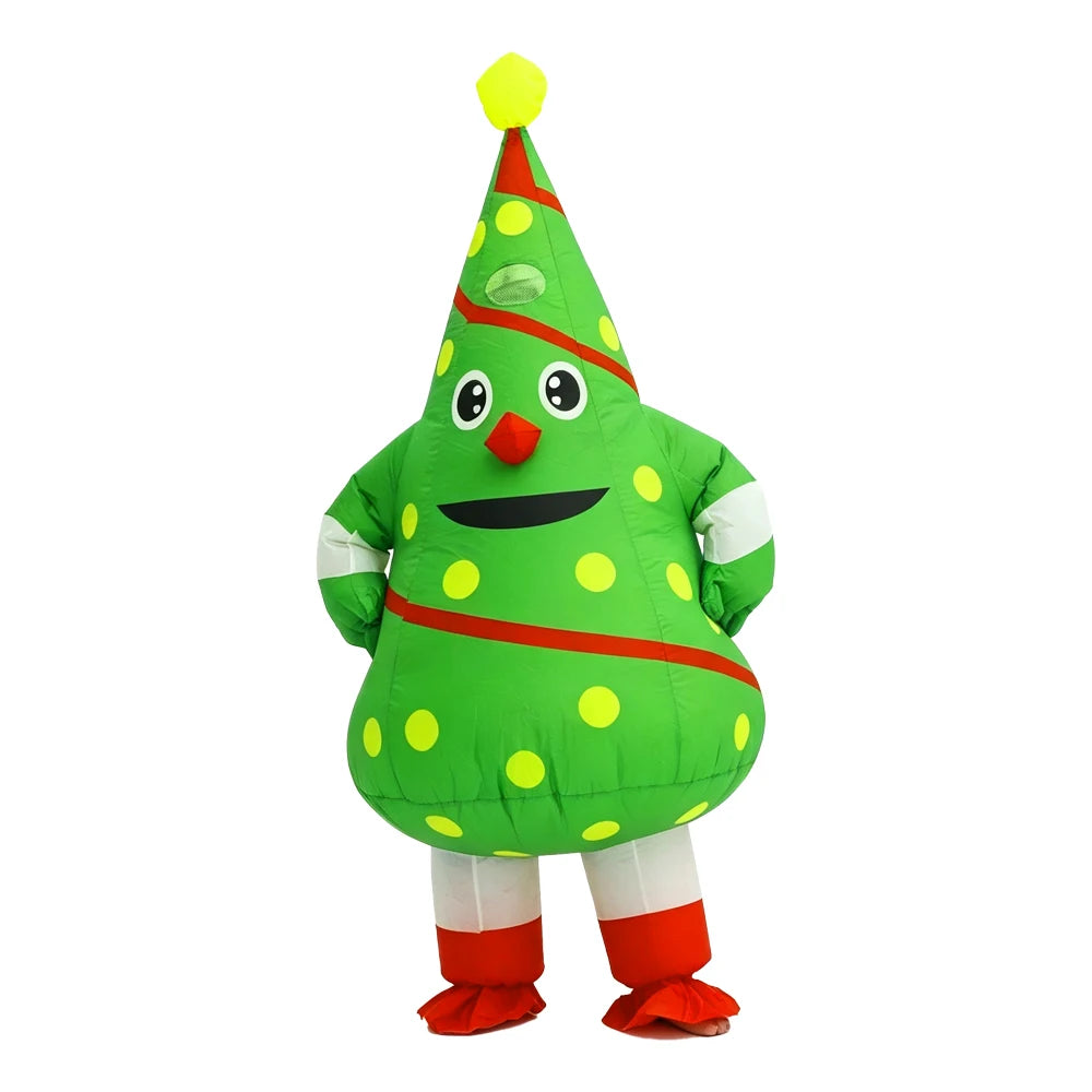 Christmas Funny Inflatable Costumes Gingerbread Man Santa Claus Elf Snowman Tree Penguin Adult  Halloween Carnival Party